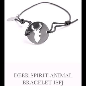NEW DEER “what’s your spirit animal” BRACELET stainless steel pull string